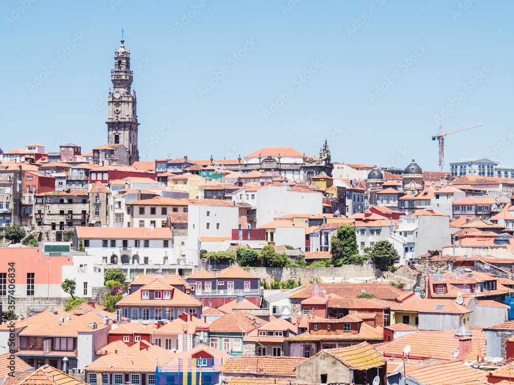 Wall mural Panoramic view of Old Porto city, Portugal