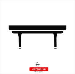 Table Icon.Flat design style vector illustration for graphic and web design.