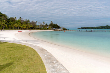 white beach and sand, koh kham island, Thailand.