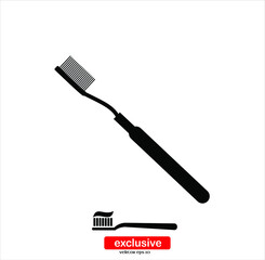 Tooth Brush Icon.Flat design style vector illustration for graphic and web design.