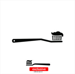 Tooth Brush Icon.Flat design style vector illustration for graphic and web design.