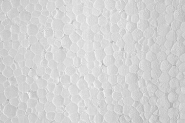 Naklejka na ściany i meble close up seamless background and texture of white foamed polystyrene sheet surface
