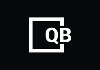 Initial Monogram Letter Q B Logo Design Vector Template. Q B Letter Logo Design