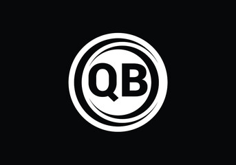 Obraz premium Initial Monogram Letter Q B Logo Design Vector Template. Q B Letter Logo Design