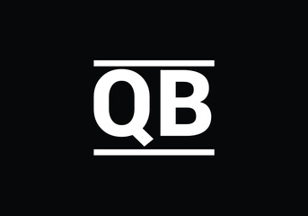Initial Monogram Letter Q B Logo Design Vector Template. Q B Letter Logo Design