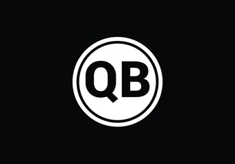 Initial Monogram Letter Q B Logo Design Vector Template. Q B Letter Logo Design