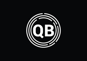 Obraz premium Initial Monogram Letter Q B Logo Design Vector Template. Q B Letter Logo Design