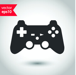 Game pad vector icon. Joystick flat sign design. Joystick icon. EPS 10 flat symbol pictogram
