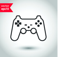 Game pad vector icon. Joystick flat sign design. Joystick icon. EPS 10 flat symbol pictogram