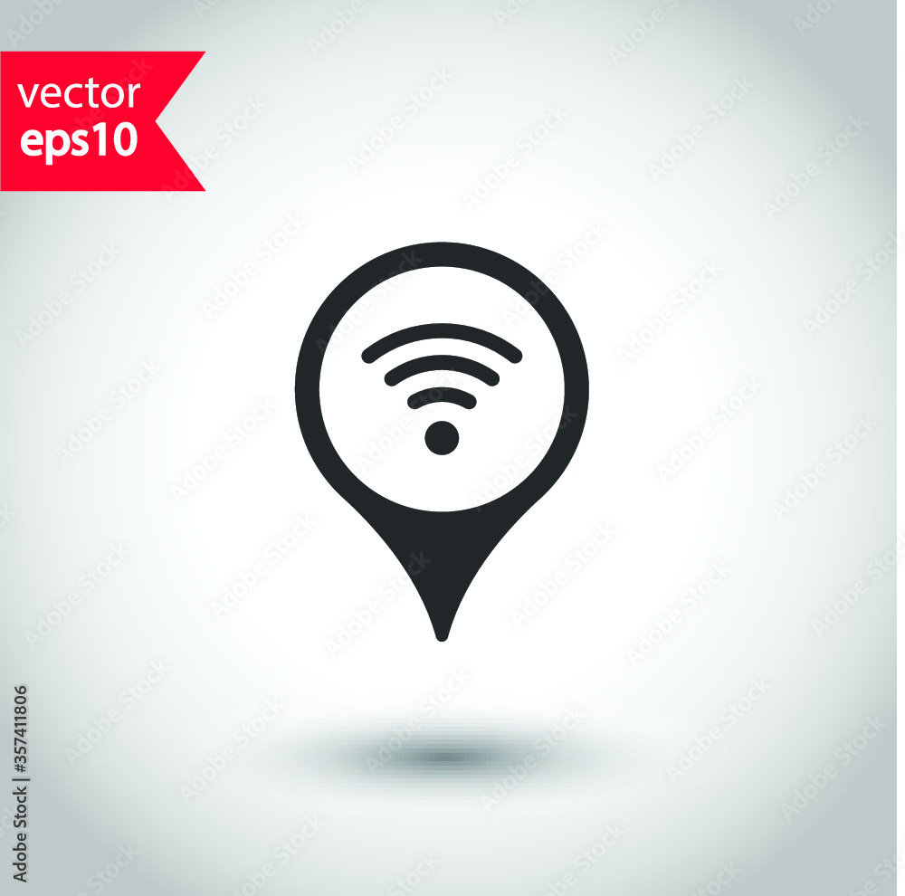 Poster destination point vector icon. location in map tag vector sign. navigation icon. position mark sign.
