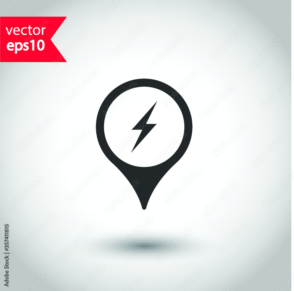 Poster destination point vector icon. location in map tag vector sign. navigation icon. position mark sign.