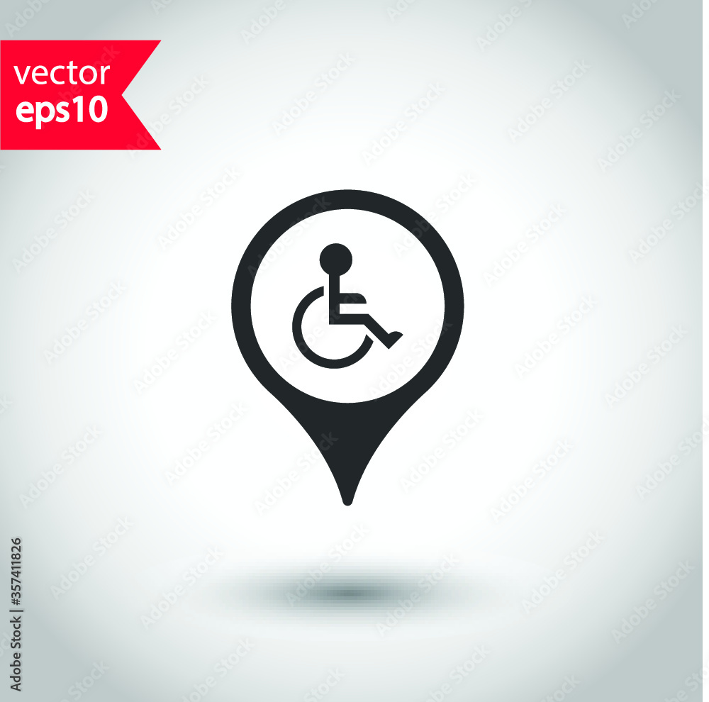 Poster destination point vector icon. location in map tag vector sign. navigation icon. position mark sign.