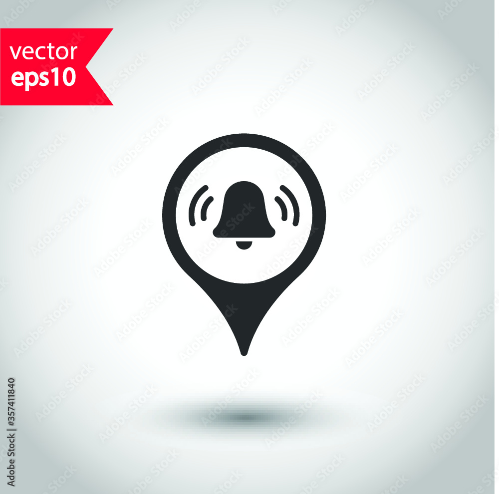 Poster destination point vector icon. location in map tag vector sign. navigation icon. position mark sign.