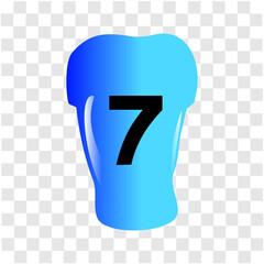 Jersey with the number seven