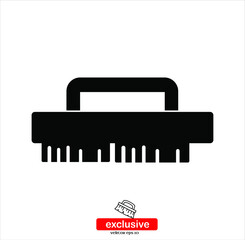Wash Brush Icon.Flat design style vector illustration for graphic and web design.