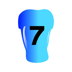 Jersey with the number seven