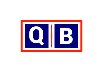 Initial Monogram Letter Q B Logo Design Vector Template. Q B Letter Logo Design