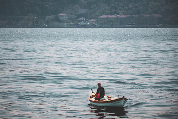 fishing boat in the sea of Bosphorus