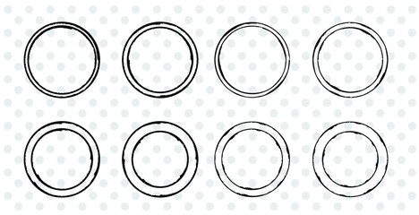 Grunge post Stamps Collection, Circles. Banners, Insignias , Logos, Icons, Labels and Badges Set . vector distress textures.blank shapes.