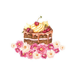 Watercolor illustration.