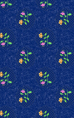 seamless pattern with colorful flowers