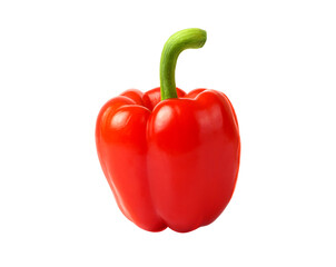 Perfect red pepper isolated on white. Ready for clipping path.
