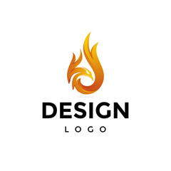 Colorful logo design falcon fire