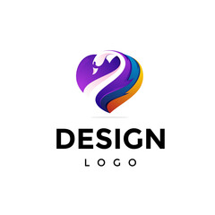 Swan logo design template
