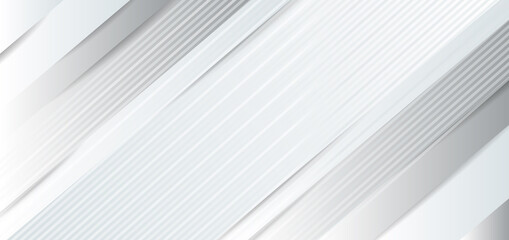 Obraz premium White grey abstract background paper shine and layer element.