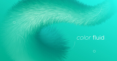 Fototapeta na wymiar Blue Gradient Fluid. 3d Graphic Movement. Vibrant 