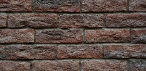 Brown hand made brick, loft. Qualitative background or texture for best projects.