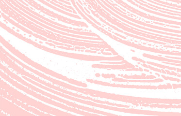 Grunge texture. Distress pink rough trace. Gracefu