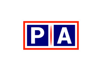 Initial Monogram Letter P A Logo Design Vector Template. P A Letter Logo Design