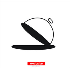 Restaurant cloche icon.Flat design style vector illustration for graphic and web design.