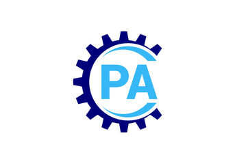 Initial Monogram Letter P A Logo Design Vector Template. P A Letter Logo Design