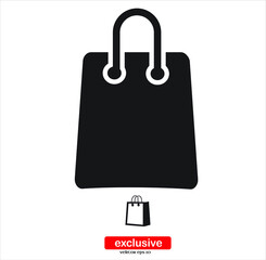 shopping bag icon.Flat design style vector illustration for graphic and web design.