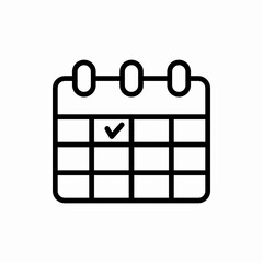 Outline calendar icon.Calendar vector illustration. Symbol for web and mobile