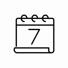 Outline calendar icon.Calendar vector illustration. Symbol for web and mobile
