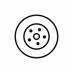 Outline car wheel icon.Car wheel vector illustration. Symbol for web and mobile