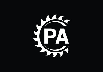 Initial Monogram Letter P A Logo Design Vector Template. P A Letter Logo Design