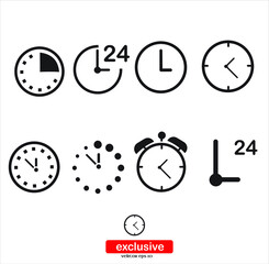 vector clock icon.Flat design style vector illustration for graphic and web design.