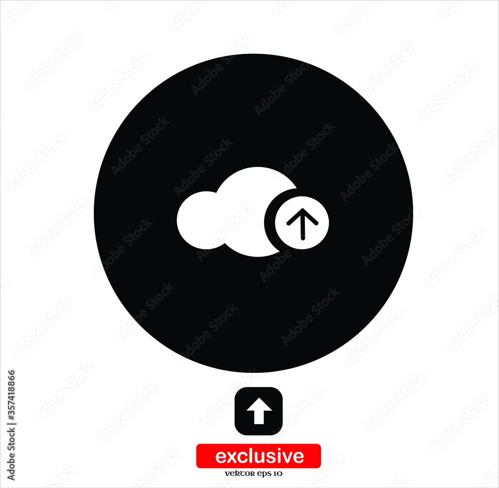 Aufkleber upload vector icon.flat design style vector illustration for graphic and web design.