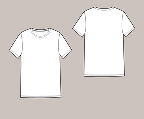 Basic unisex t-shirt with short sleeves and round neck.