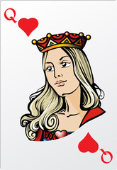 Queen of heart. Deck romantic graphics cards