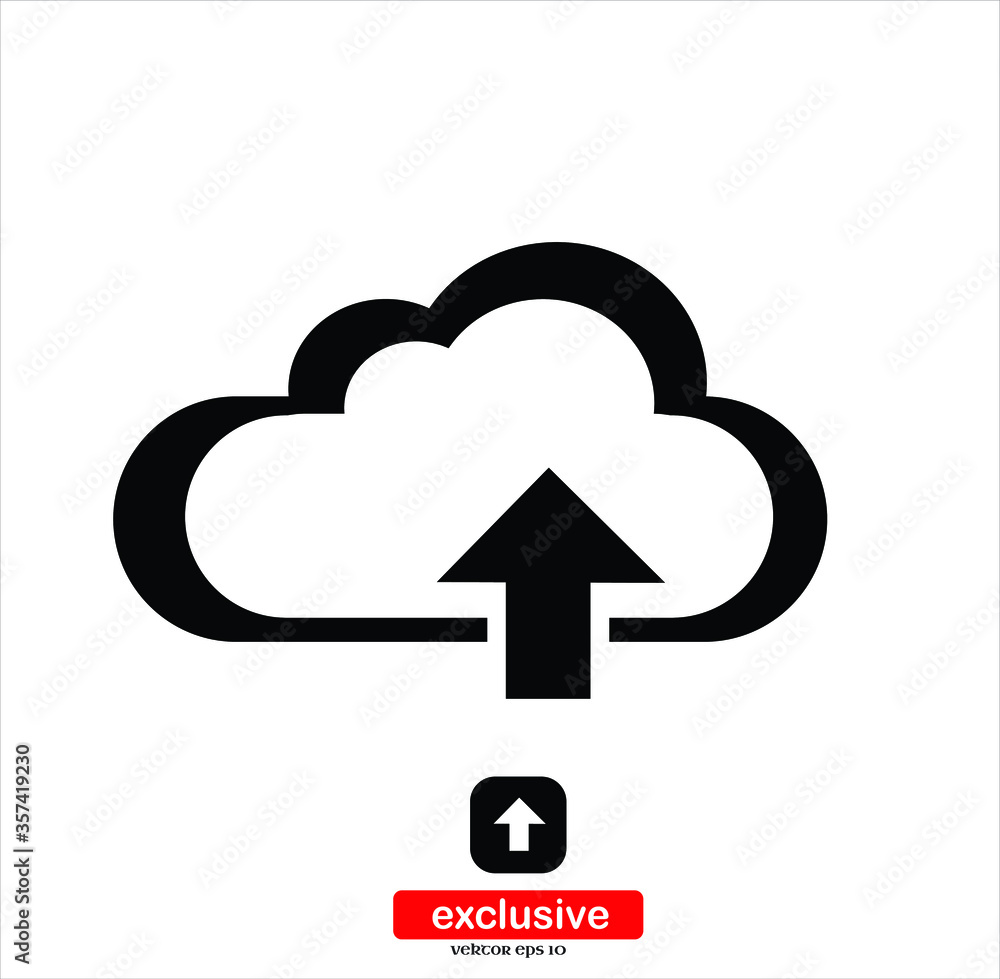 Aufkleber upload vector icon.flat design style vector illustration for graphic and web design.