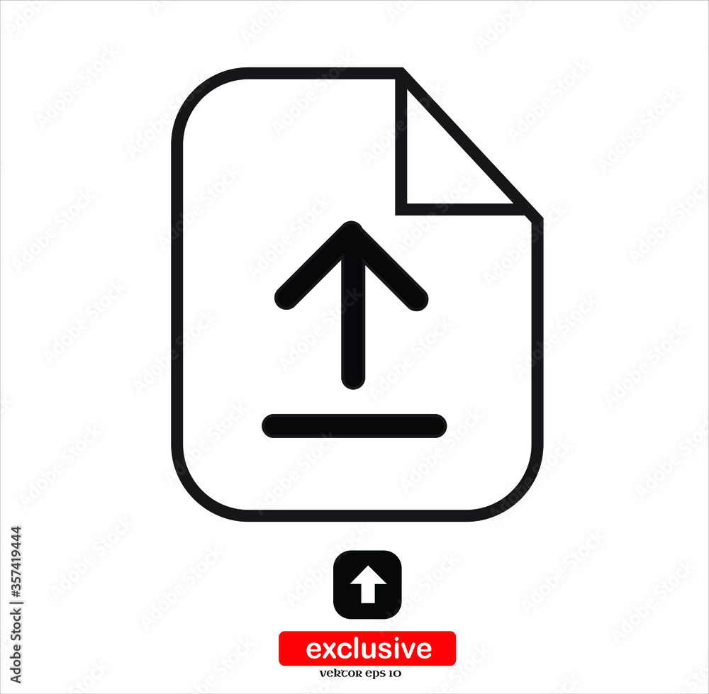 Aufkleber upload vector icon.flat design style vector illustration for graphic and web design.