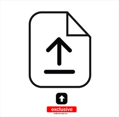 Upload vector icon.Flat design style vector illustration for graphic and web design.