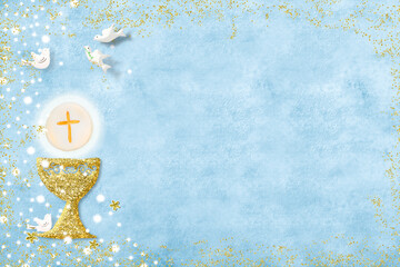 First holy communion invitation card.