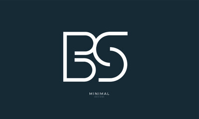 Alphabet letter icon logo BS
