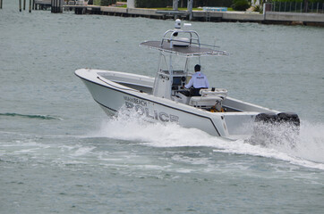 Fototapeta premium Police Patrol Boat